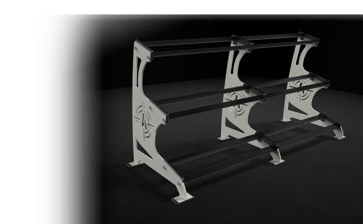 Alpha 3 Tier Hex Dumbbell Rack | Arsenal Strength Equipment